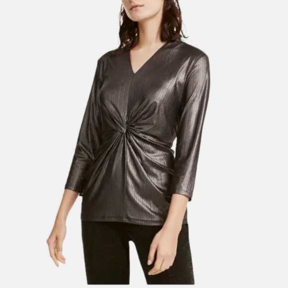 Alfani Metallic Twist Top - Size XL - Picture 5 of 6